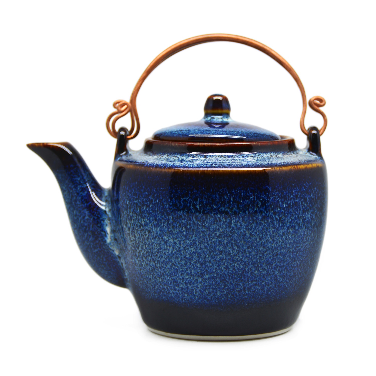 Spring teapot with bronze handle - 8094