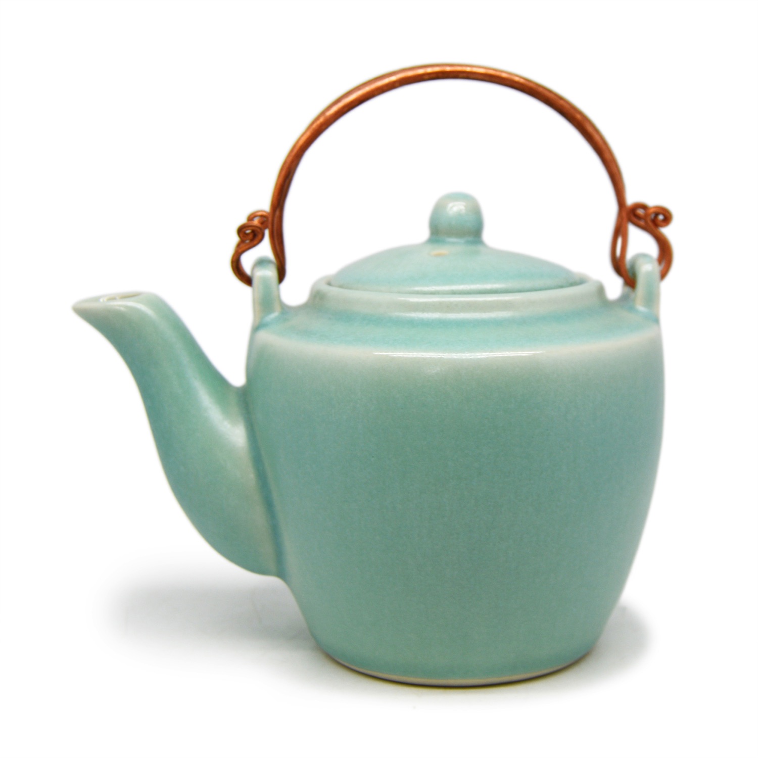 Spring teapot with bronze handle - 0032