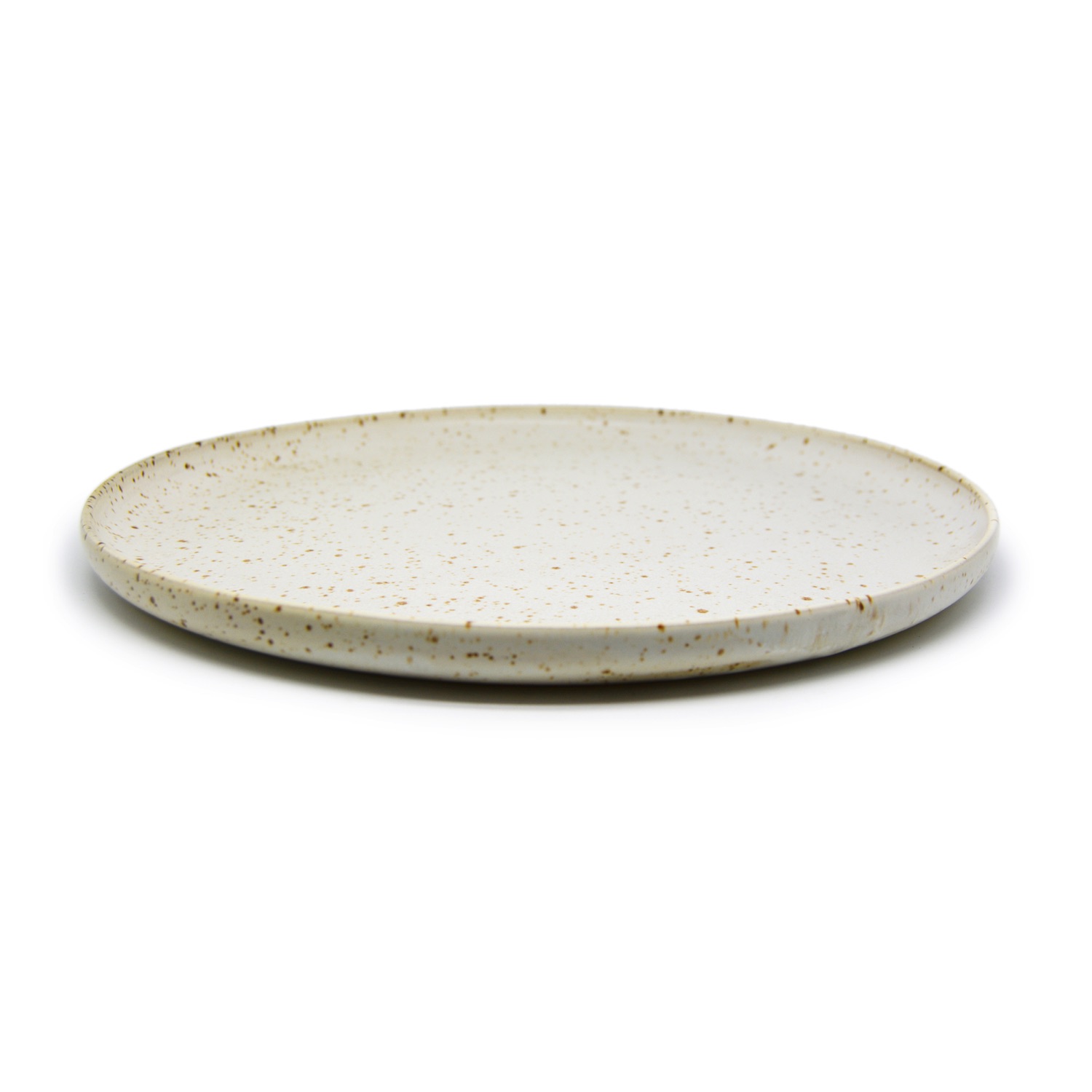 Flat round plate D19 - 0015 Speckled