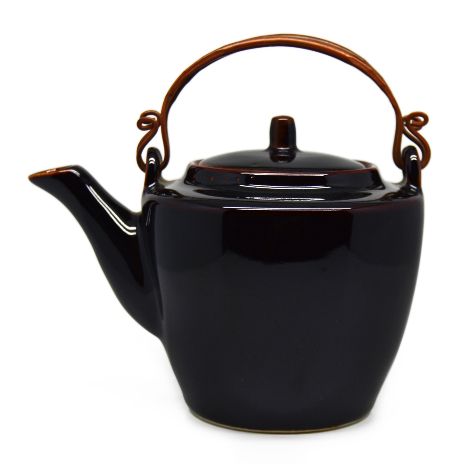 Spring teapot with bronze handle - 0047