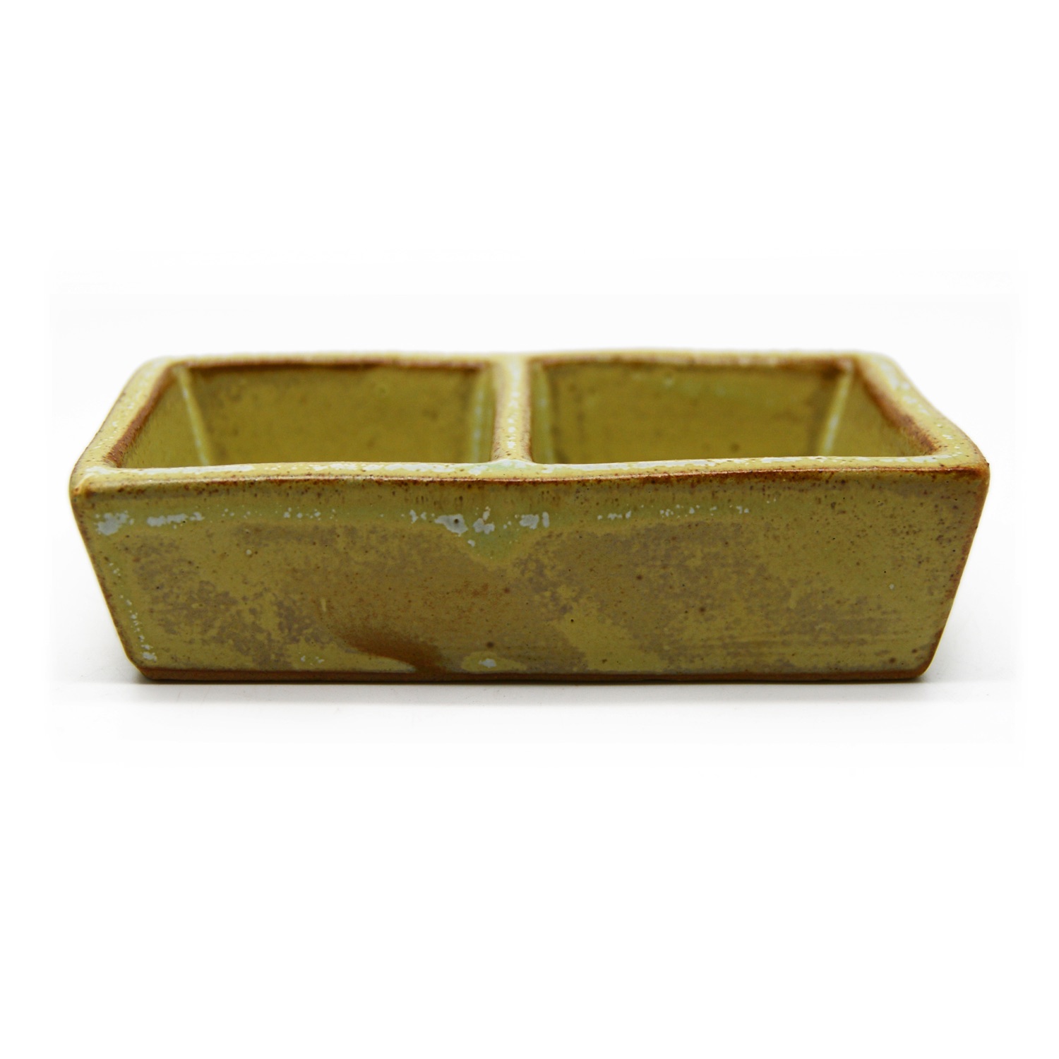 Double condiment plate - 0078 Stoneware