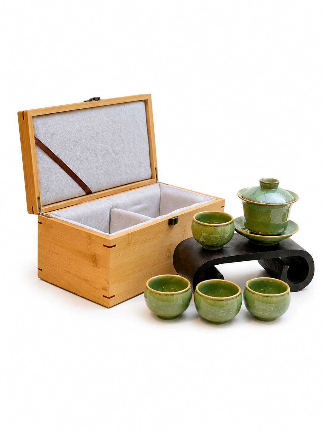 Bộ QT hộp tre khải trà - Men 0014